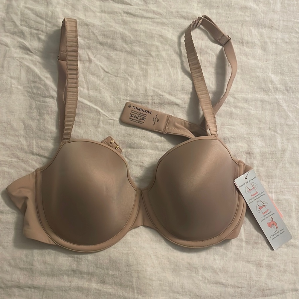 ThirdLove Classic T-Shirt Bra, nude 36C NWT